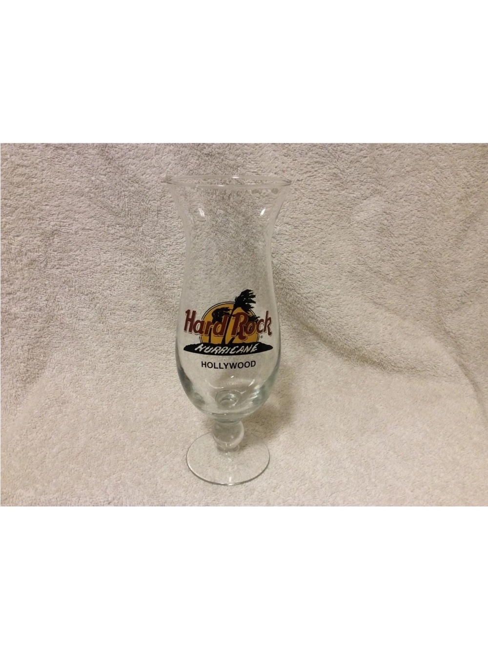 Hard Rock Cafe Hollywood Hurricane Glass with Multicolor Logo